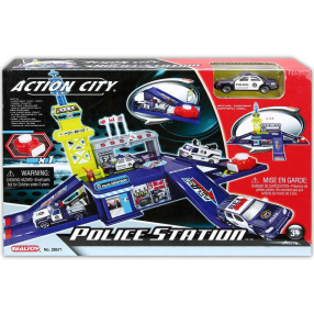 REALTOY Action City - Policejní stanice s vystřelováním
