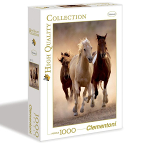 Clementoni - Puzzle 1000 Běžící koně