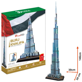 CubicFun - Puzzle 3D Burj Khalifa - 136 dílků