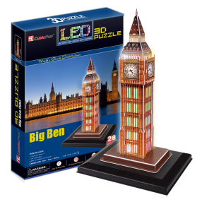 CubicFun - Puzzle 3D Big Ben s LED světlem