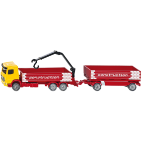 Siku Super - Kamion na přepravu stavebních materiálů s přívěsem