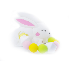 KidPro - Silikonové kousátko: Zajíček bílý