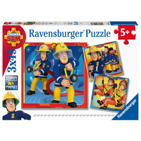 Ravensburger - Puzzle Požárník Sam zachraňuje 3x49 dílků