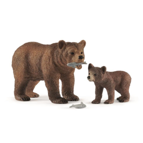 Schleich - Medvědice Grizzly s mládětem