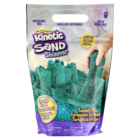 Spin Master Kinetic Sand balení třpytivého modrozeleného písku 900g