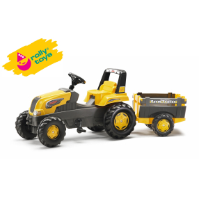 ROLLYTOYS - Šlapací traktor Rolly Junior s farm vlečkou - žlutý