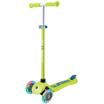Globber Dětská tříkolová koloběžka Primo Plus V2 - svítící kola - zelená