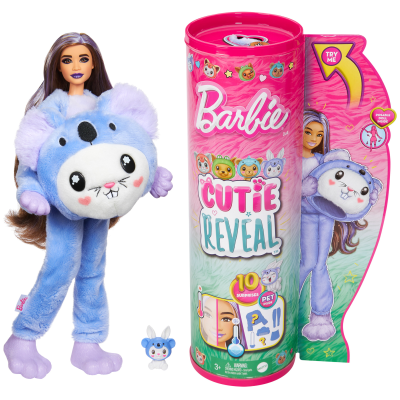 Barbie Cutie Reveal Barbie v kostýmu - Zajíček ve fialovém kostýmu koaly