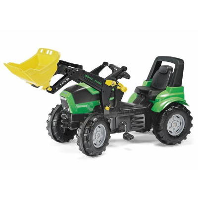 ROLLYTOYS - Šlapací traktor Deutz Agrotron s nakladačem zelený