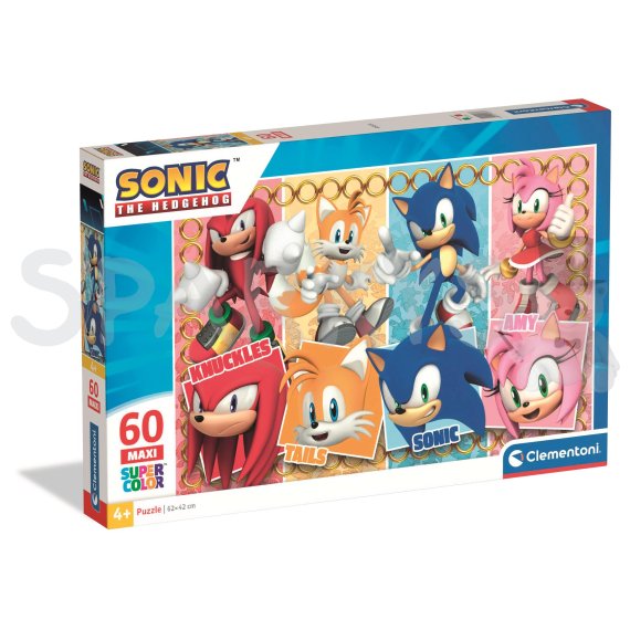 Clementoni - Puzzle 60 Maxi Sonic the Hedgehog                    