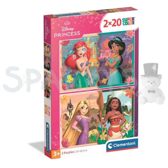 Clementoni - Puzzle 2x20 Disney Princezny                    