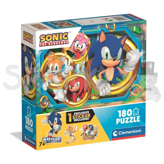 Clementoni - Puzzle 180 Sonic the Hedgehog 1                    
