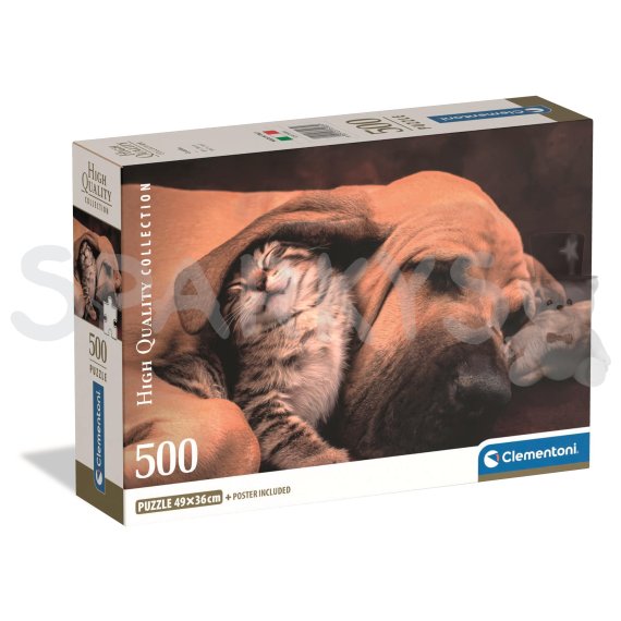 Clementoni - Puzzle 500 Mazlíčci                    
