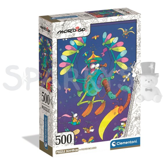 Clementoni - Puzzle 500 Mordillo Létající stroj                    