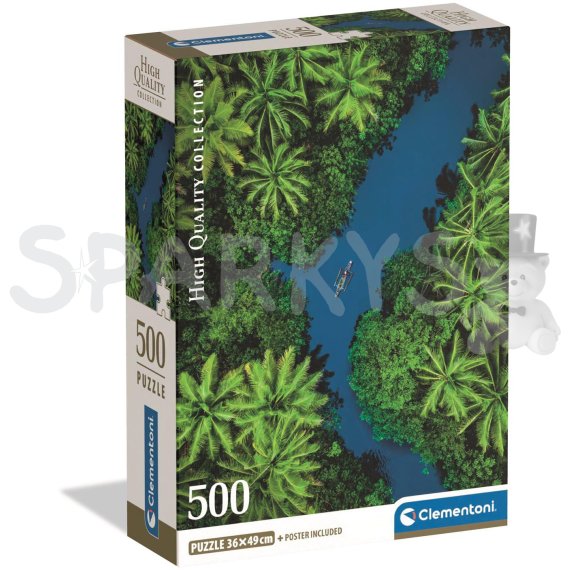 Clementoni - Puzzle 500 Tropický pohled z výšky                    