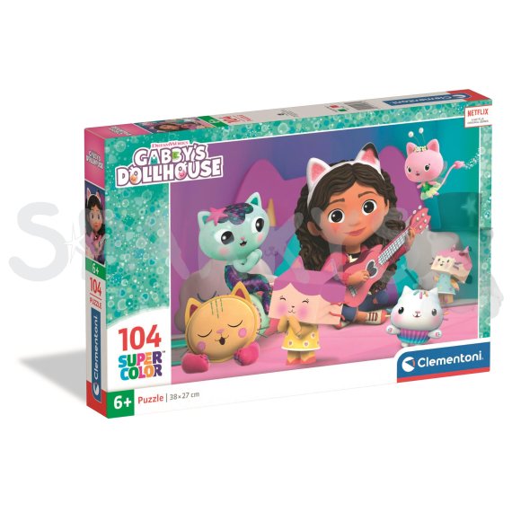 Clementoni - Puzzle 104 Gabby a její domeček                    