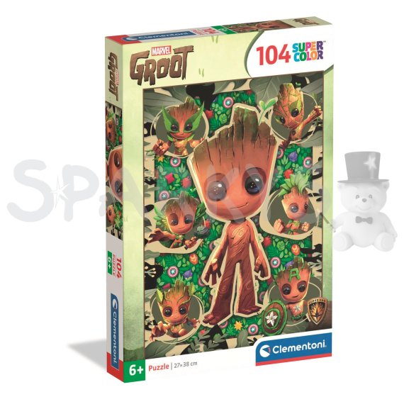 Clementoni - Puzzle 104 Marvel Groot                    