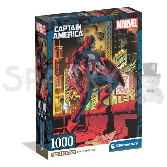 Clementoni - Puzzle 1000 Marvel Captain America                    