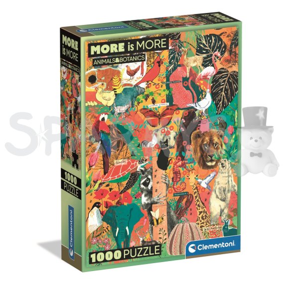 Clementoni - Puzzle 1000 More is More - Zvířata a botanika                    