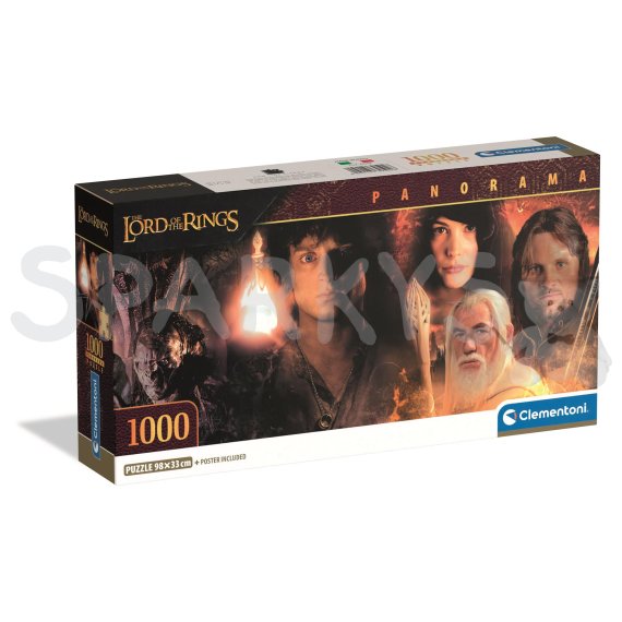 Clementoni - Puzzle 1000 Panorama Pán prstenů                    