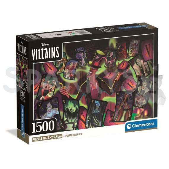 Clementoni - Puzzle 1500 Disney Záporáci                    