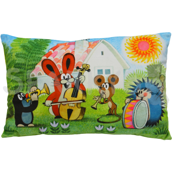 Moravská Ústředna - Polštář Krtek 45 x 30 cm, kapela                    