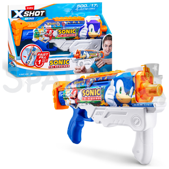 ZURU X-SHOT Vodní pistole SONIC the Hedgehog Fast Fill Skins                    
