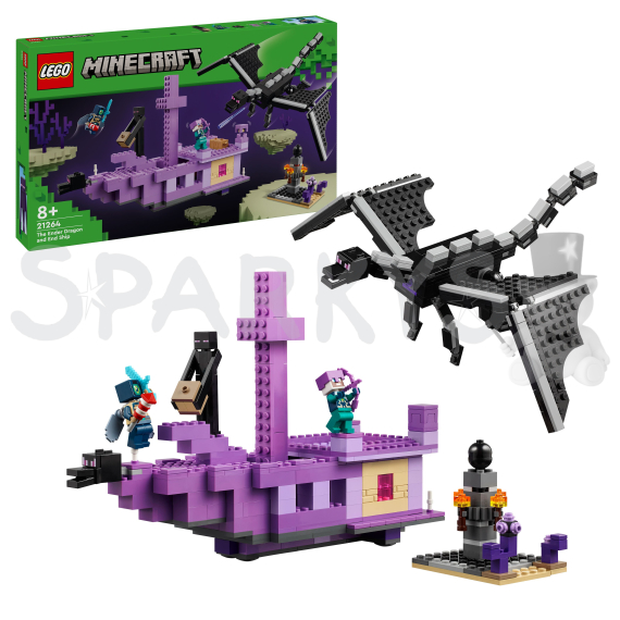 LEGO® Minecraft® 21264 Drak z Enderu a loď z Endu                    