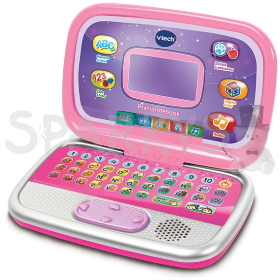 Vtech první notebook - růžový CZ                    