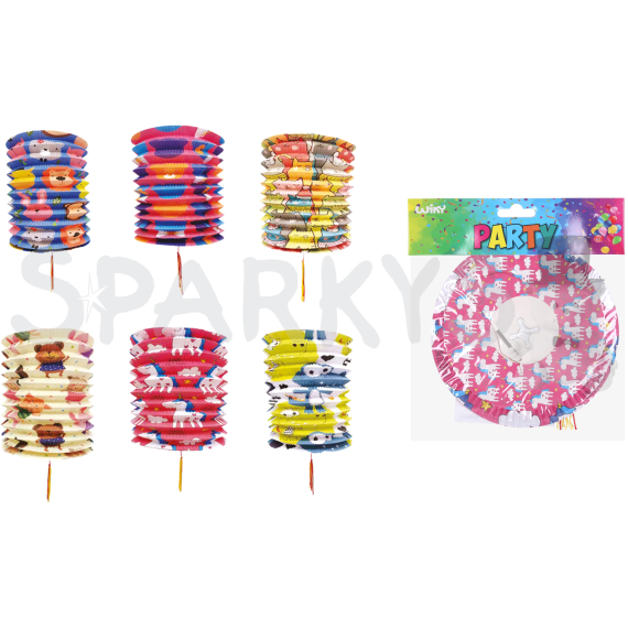 Lampion válec 16 cm MIX                    