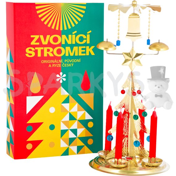 Tradiční andělské zvonění - Zvonící stromek zlatý                    