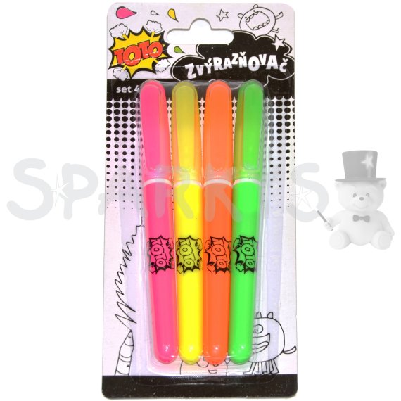 TOTO Zvýrazňovače fluo sada 4 ks                    