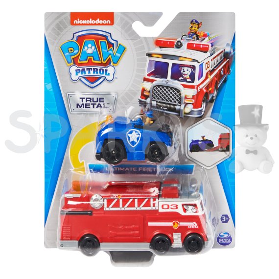 Tlapková Patrola - Hasičský vůz die-cast s autíčkem                    