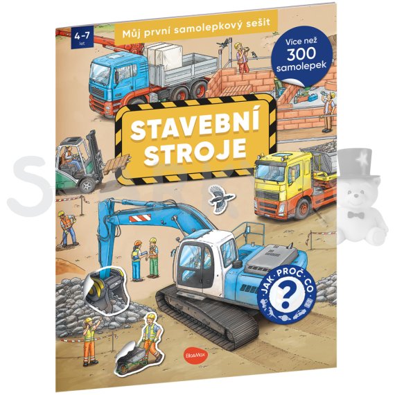 Ella&amp;Max Můj první samolepkový sešit – STAVEBNÍ STROJE                    