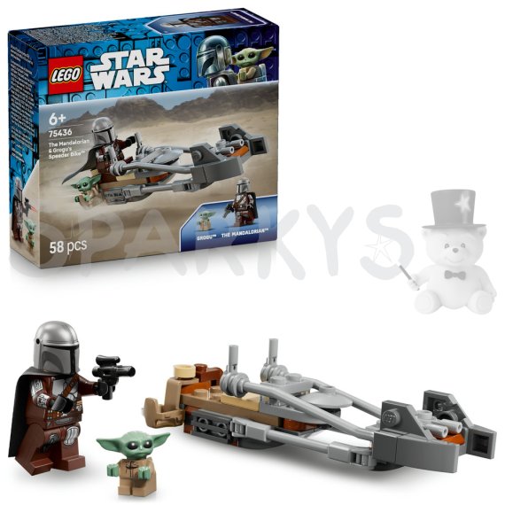 LEGO® Star Wars™ 75436 Mandalorian a Grogu a spídrová motorka                    