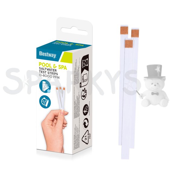 BESTWAY 58767 - Testovací proužky na sůl v bazénu a vířivce 25 ks                    