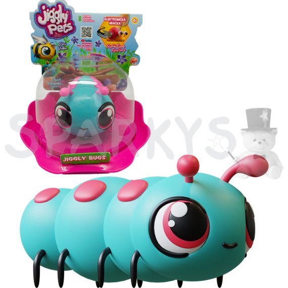 JIGGLY BUGS Housenka modrá                    