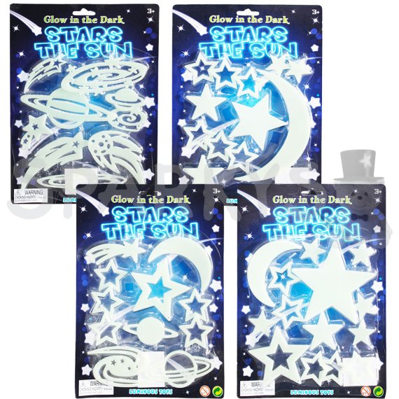 Svítící nalepovací dekorace NOČNÍ OBLOHA STAR - 4 druhy                    