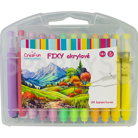CreaFun - Fixy akrylové 24 barev                    