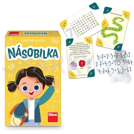 Dino - CHYTRÉ KVÍZY - NÁSOBILKA Naučná hra                    