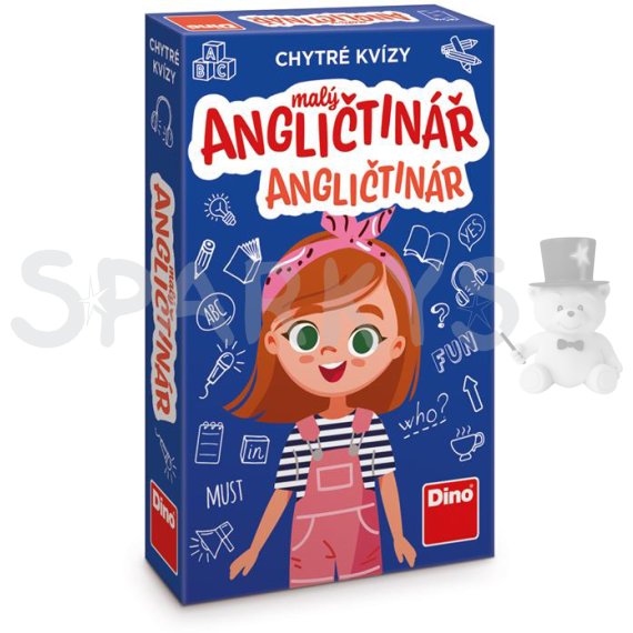 Dino - CHYTRÉ KVÍZY - MALÝ ANGLIČTINÁŘ Naučná hra                    
