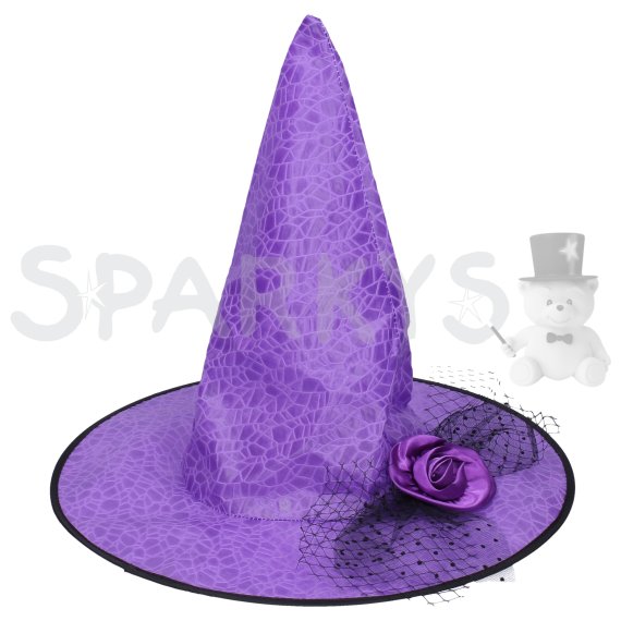 Set karneval - Čarodějnický klobouk fialový                    