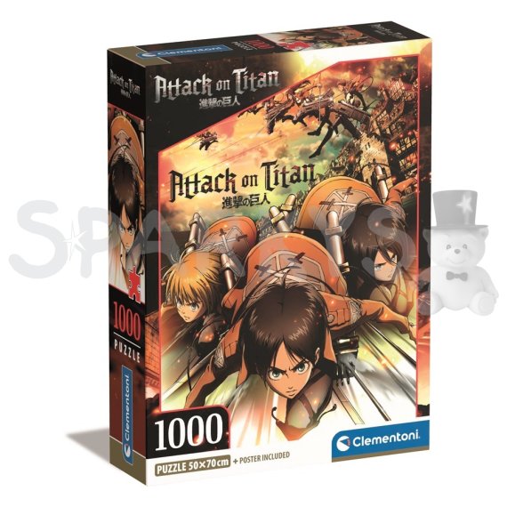 Clementoni - Puzzle 1000 Attack on Titans - Compact                    