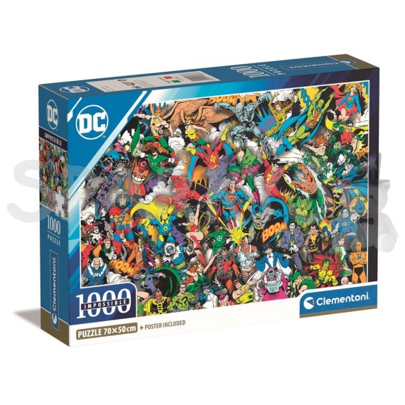 Clementoni - Puzzle 1000 Impossible DC Comics - Compact                    