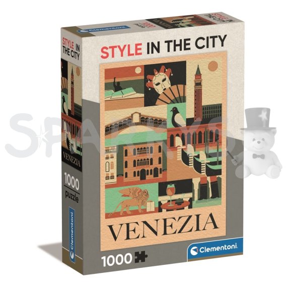 Clementoni - Puzzle 1000 Style in the city Benátky Compact box                    