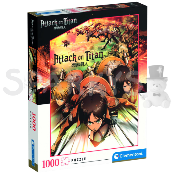 Clementoni - Puzzle 1000 Útok titánů (Attack on Titan)                    