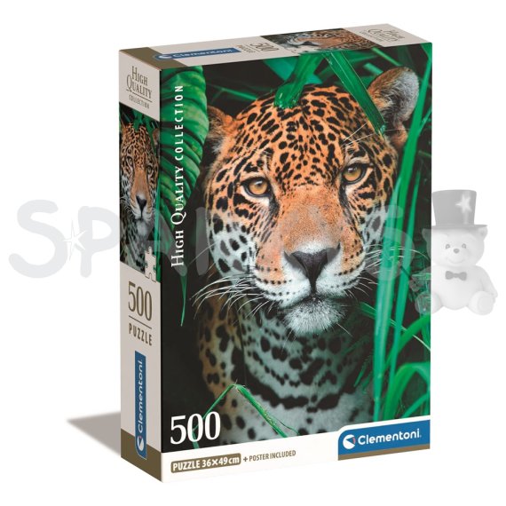Clementoni - Puzzle 500Jaguar v džungli Compact                    