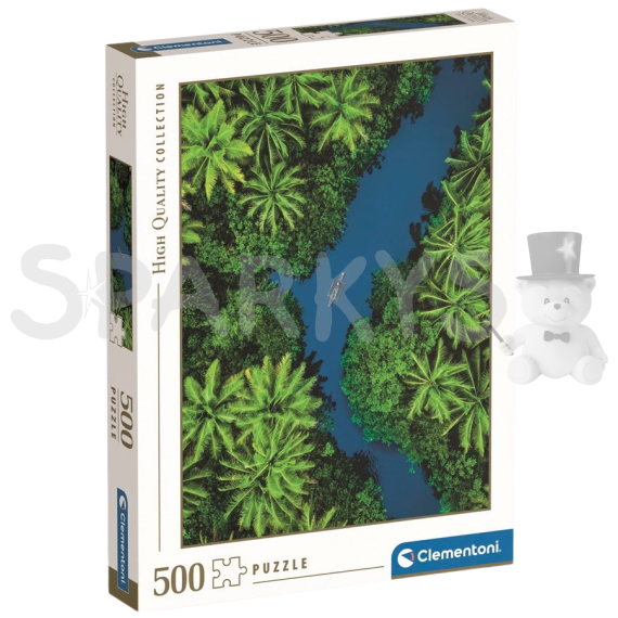Clementoni - Puzzle 500 Tropický pohled z ptačí perspektivy                    