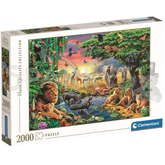 Clementoni - Puzzle 2000 Africké setkání                    