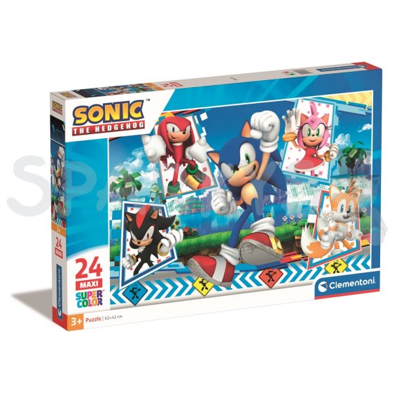 Clementoni - Puzzle 24 maxi Sonic                    